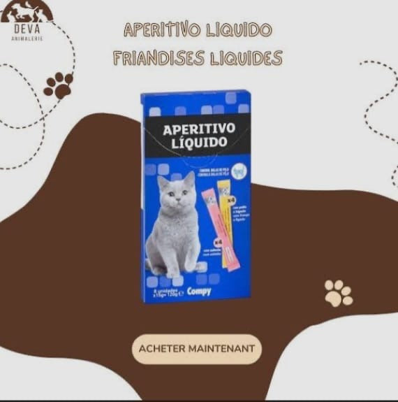 APERITIVO-Snack Liquide pour chats *8sachets *8*15g poulet & saumon