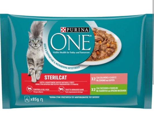 Purina ONE sterilisé saumon dinde 4*85g