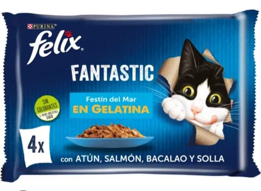 Purina Felix Fantastic thon,saumon4*85g
