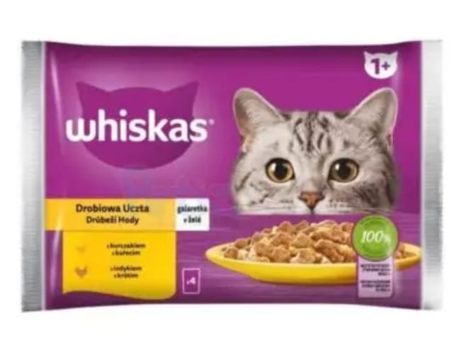 Whiskas in gelatine poulet Adult 4*85g