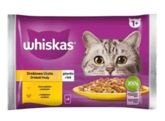 Whiskas in gelatine poulet Adult 4*85g