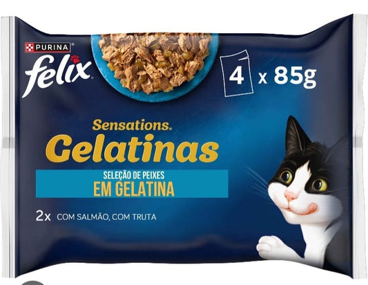 Purina Sensations Gelatinas Mèlange de poissons 4*85g
