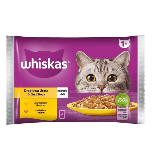 Whiskas in gelatine poulet Adult 4*85g