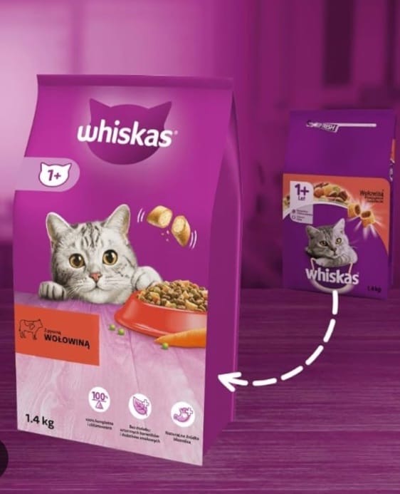 Whiskas au boeuf Adult 1.4kg