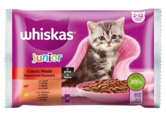 Whiskas Junior poulet & boeuf 4*85g