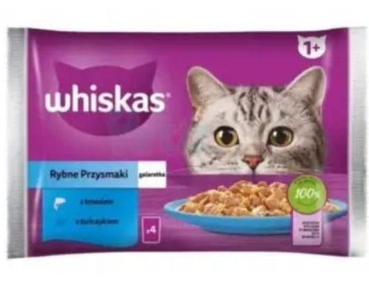 Whiskas in gelatine saumon & thon Adult 4*85g