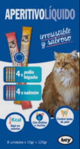 APERITIVO-Snack Liquide pour chats *8sachets *8*15g poulet & saumon