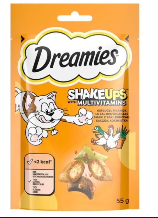 Catisfactions sHAKEUpS Multivitamins poulet,canard,herbe a chat 55g